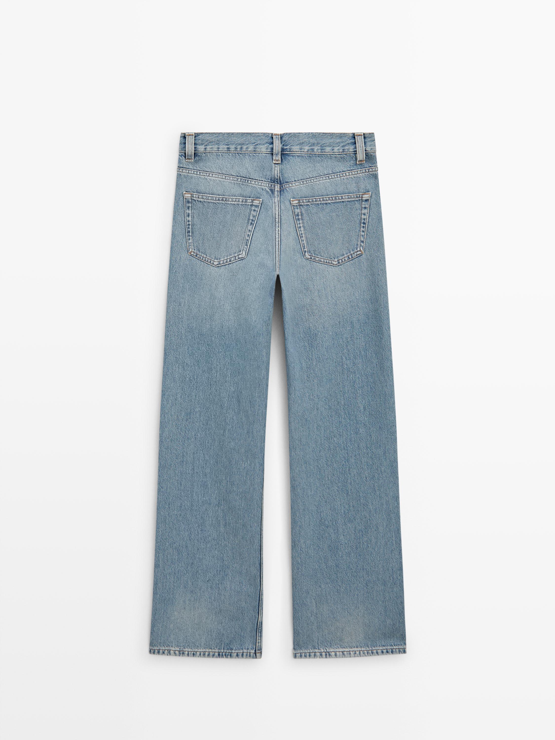 High-waist wide-leg jeans